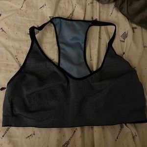 Blue sports bra